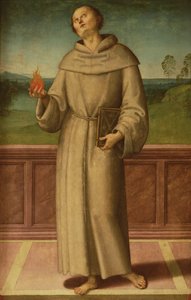 パドヴァの聖アントニウス（キャンバス上のテンペラ） 作： Pietro Perugino